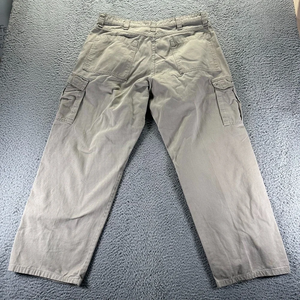 Wrangler Legacy Pant Mens 38x30 Beige Cotton Cargo Straight Leg Utility Workwear